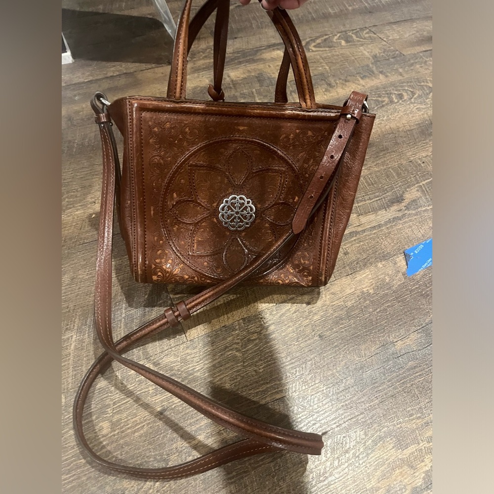 BRIGHTON CALLA SATCHEL IN WHISKEY BROWN